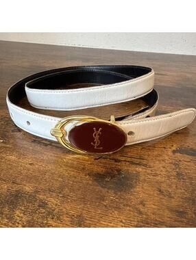 Yves Saint Laurent Reversible Brown/Black Vintage 70s/80s Belt Leather